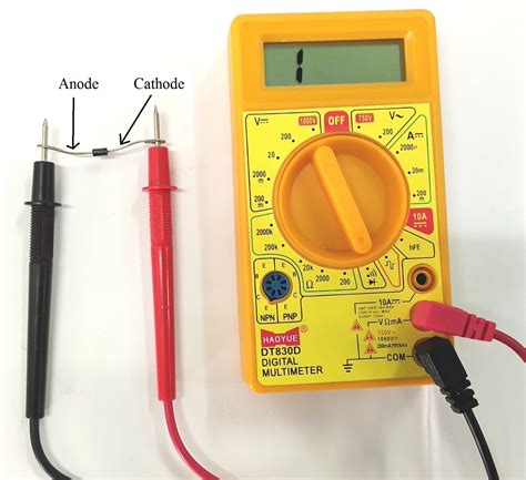 multimeter diode test instructions